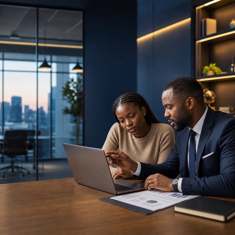 SIFE advisor guiding a student through overseas study options