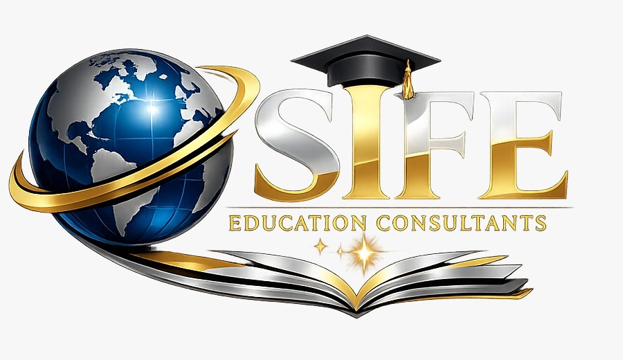 SIFE Education Consultants logo on a dark background